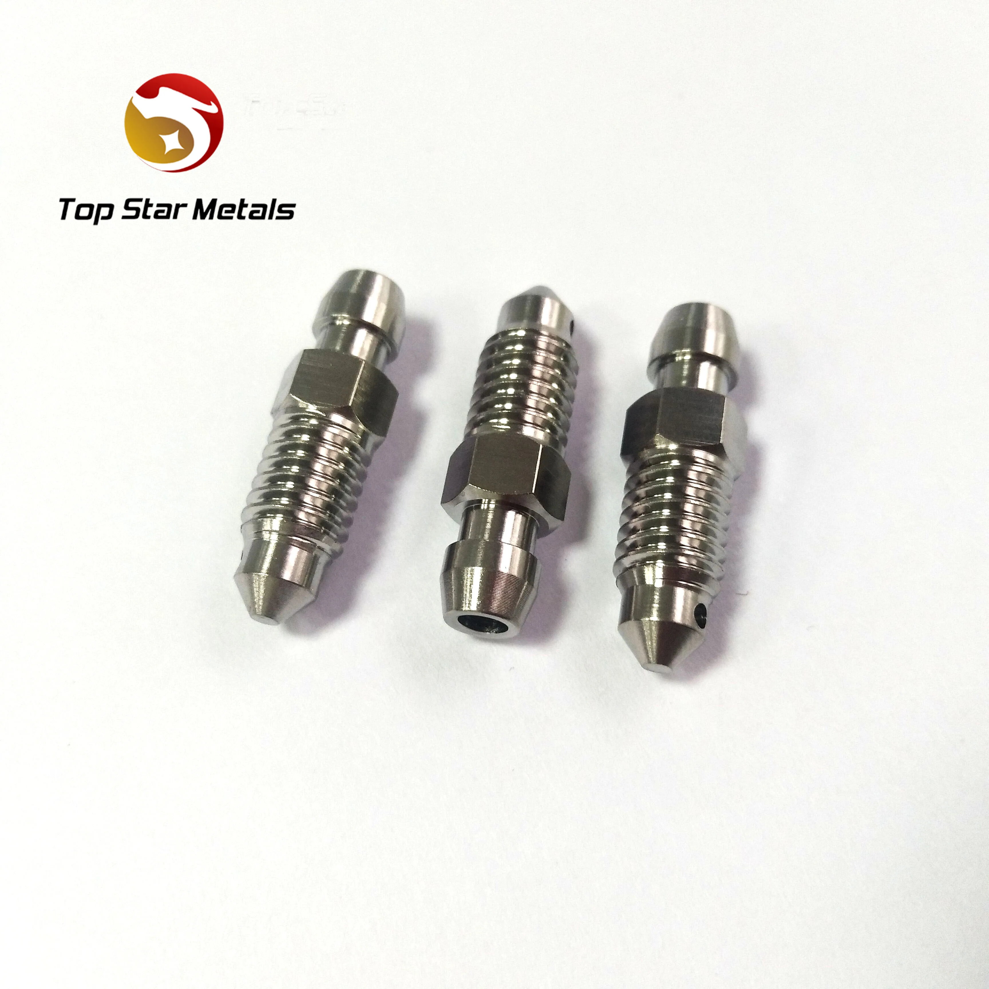 TOPSTAR Titanium Bolts M8 1.25mm Pitch Motorcycle Brake Caliper Bleed Nipple Screws
