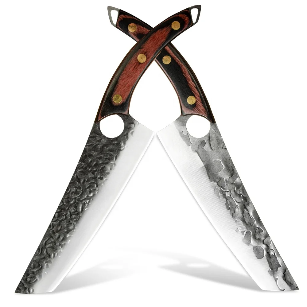 Forged Blade Stainless steel 8 inch Hammered Cooking Knife Vegetable Cutting Slicing Sashimi Salmon Kitchen Knives