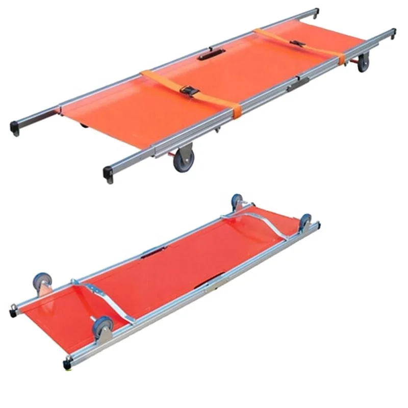 MT-F1 Medcare aluminum folding stretcher with wheels