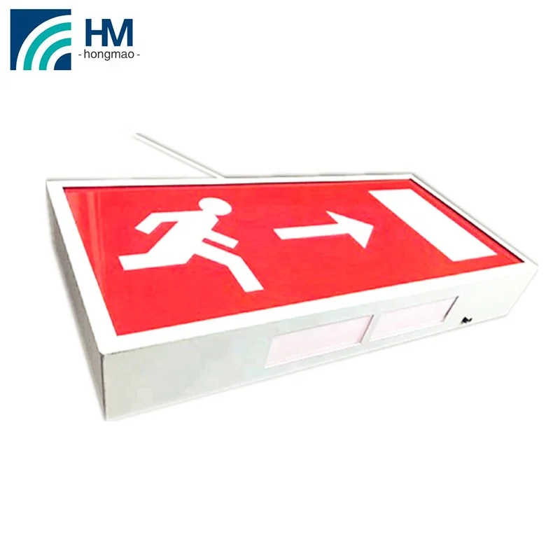 Wall mounted hanging Single face acrylic green led emergency battery backup exit light box