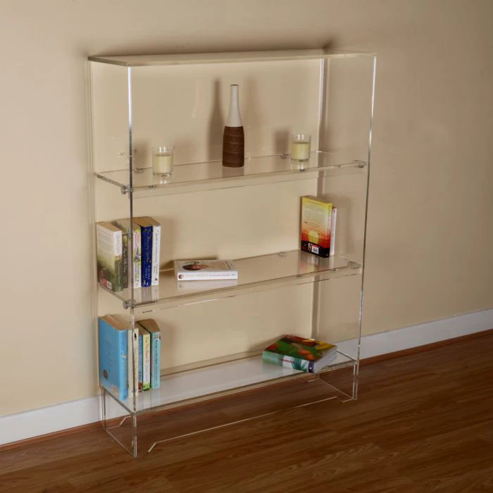 VONVIK Modern Acrylic Ladder Bookcase Antique Book Shelf Ladderr