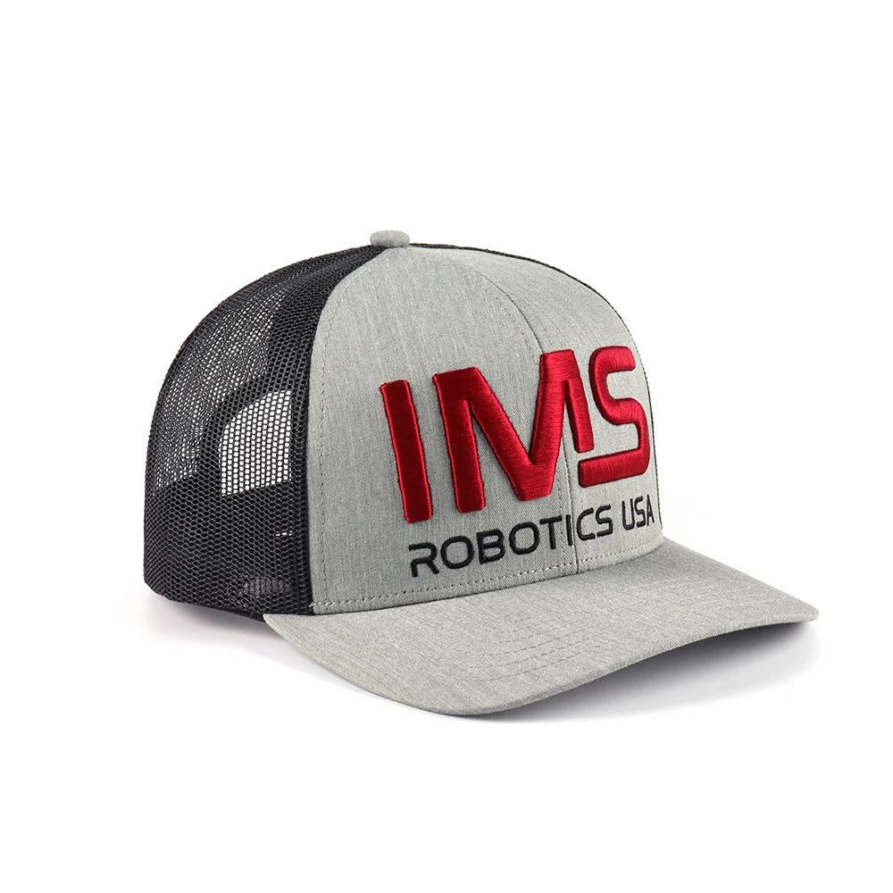 Wholesale Custom Logo High Quality Richardson Style 6 Panel Heather Grey 3D Embroidery Model 112  Trucker Caps Mesh Hat