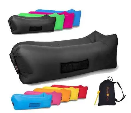 Custom portable outdoor camping inflatable sofa high quality inflatable couch lounger lazy bag air sofa for beach sleeping bag