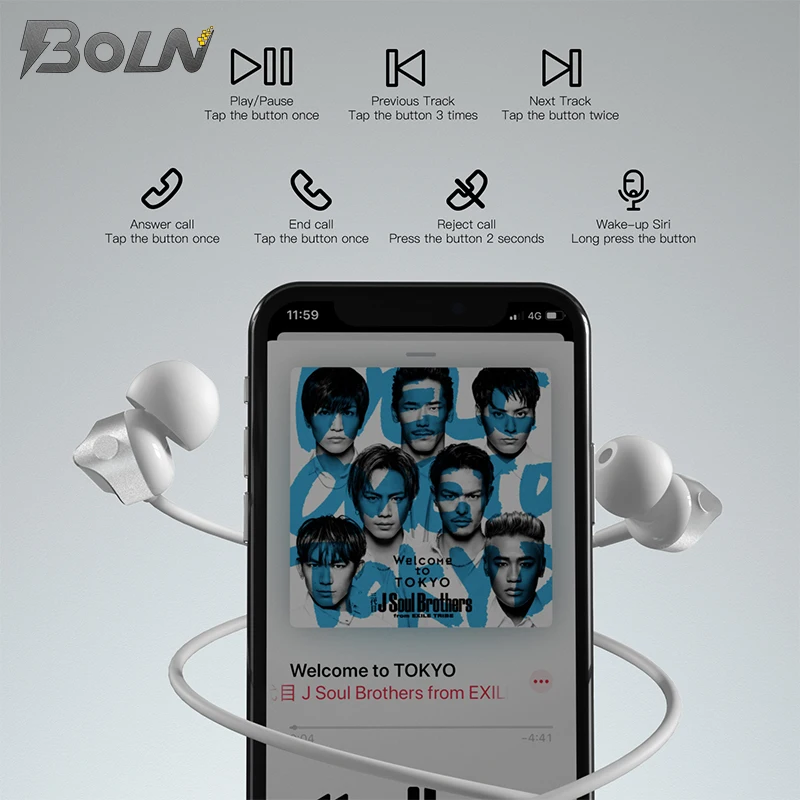 wholesale low price mobile in-ear earphone 120cm high quality wired metal customized logo earphone with mic