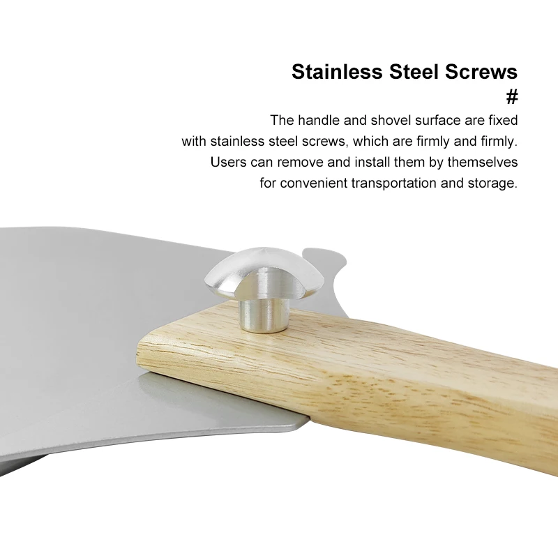 Лопатка для пиццы складная алюминиевая металлическая ручка 12 х14 дюймов с Кулиской