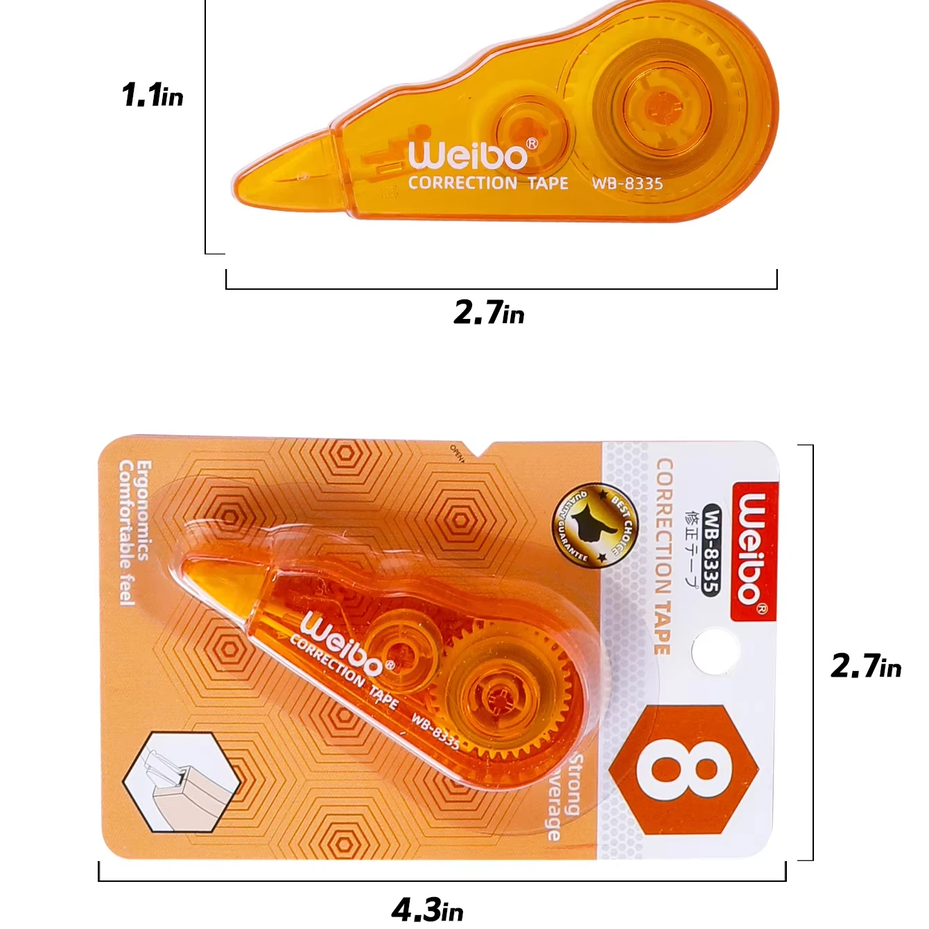 weibo Kawaii Cute Decorative Colorful Correction Tape White Out Set 3 In 1Set Refill Stationery Test Good Correction Tape