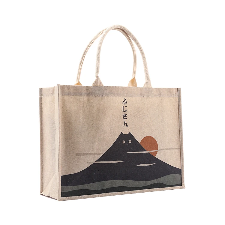 Custom Square Women Tote Bags Handbags Custom Printed Eco Recycle Reusable Canvas Shopping Tote Bag