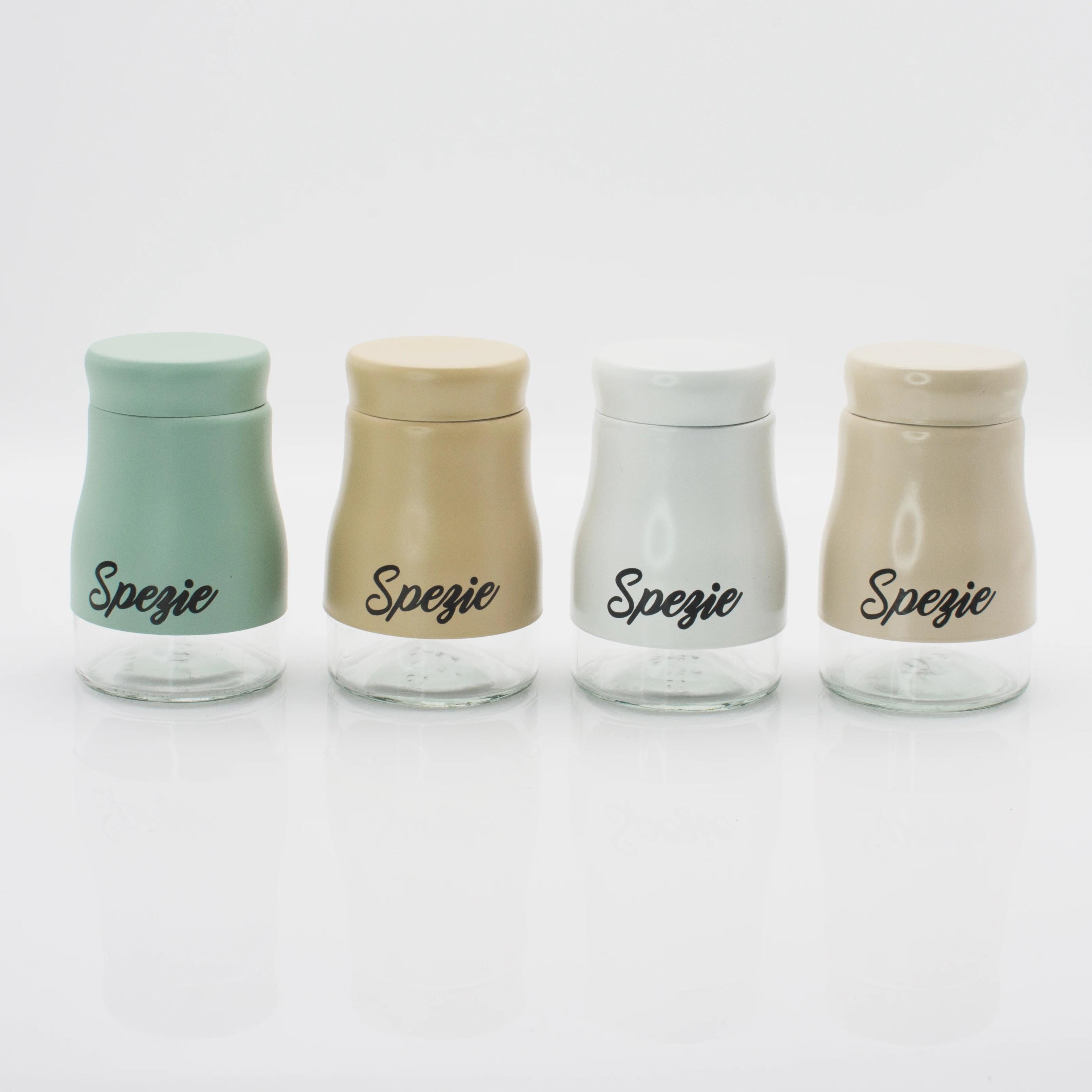 Hot Selling Amazon 100ml Seasoning Bottle Glass Condiments Salt And Pepper Shaker Spice Jars Set