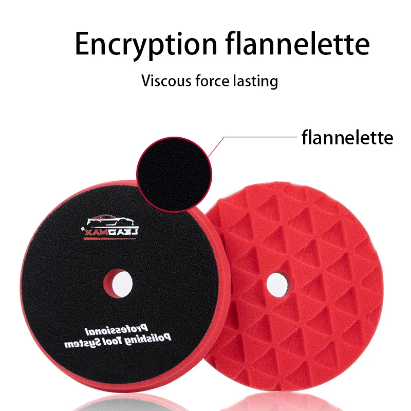 LEADMAX Foam Auto polishing pad car detailing Buffer Pads Car Polishing Sponge 5 Inch 125mm Black Yellow White Orange Blue