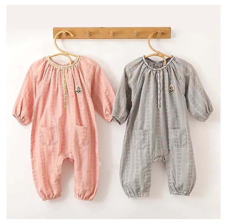 baby jumpsuit 2024 autumn models baby girl jumpsuit sweet little princess baby rompers crawling clothes