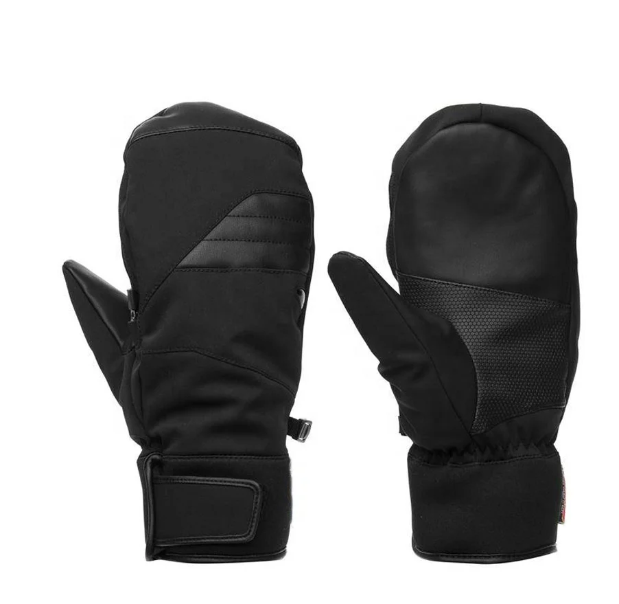 SoftShell & Leather Combo Ski Mitt