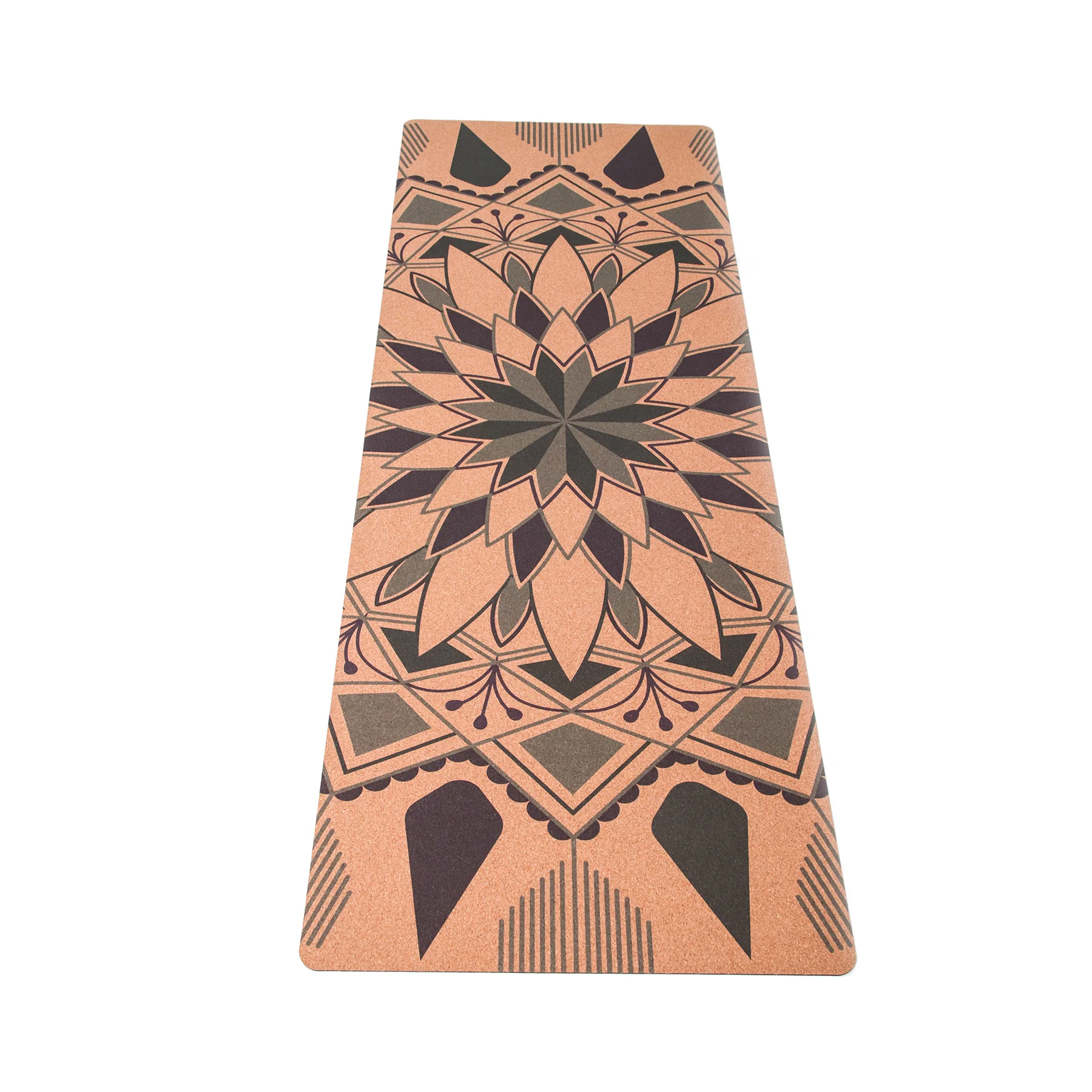 China Manufacturer High Quality Anti-slip Eco Recycle Travel Custom Printing Rubber Cork Yoga Mat 6mm