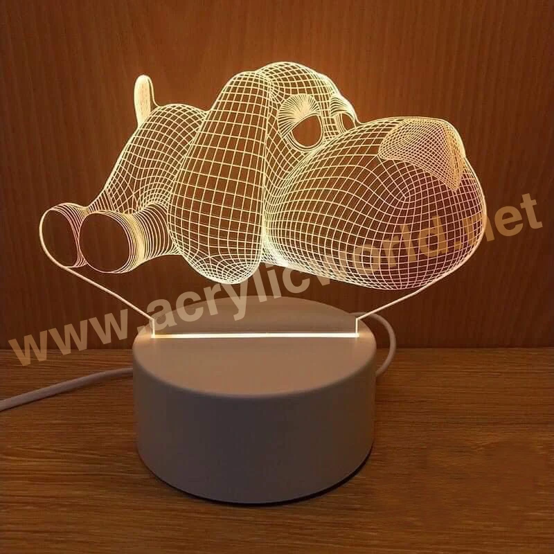 china factory 3D LED Night Light unicorn 3D illusion led lamp Multi-colored Light 3D Hologram Illusion Desk Lamp