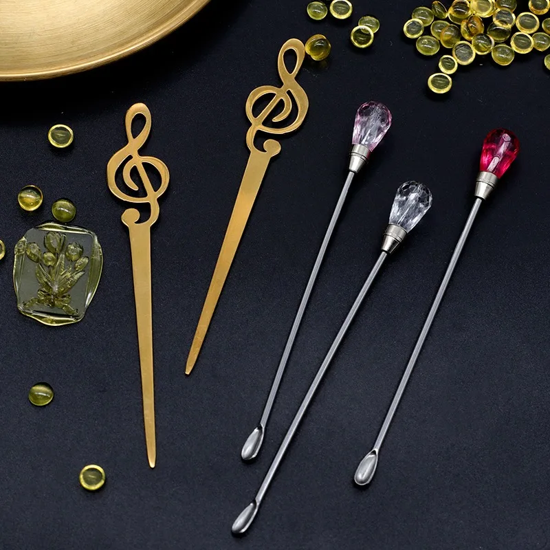 Wax Seal Stamp Mixing Rod Sealing Wax Stamp Tool Accessories Tweezers Notes Mixing Rod Wax Burning Mixing Spoon
