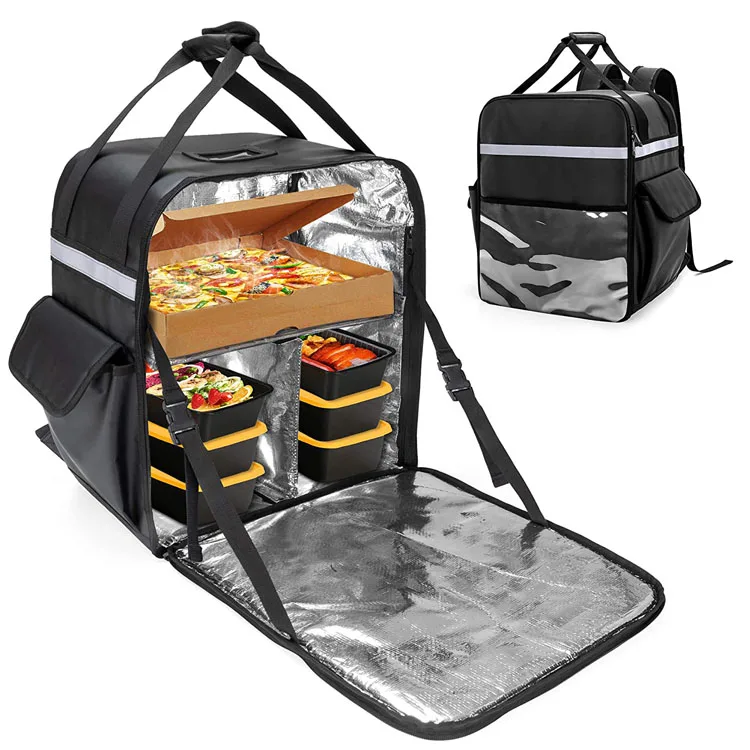 Waterproof Fast Food Hot Food Delivery Carry Bag Cooler Thermo Backpack for Bike Food Delivery