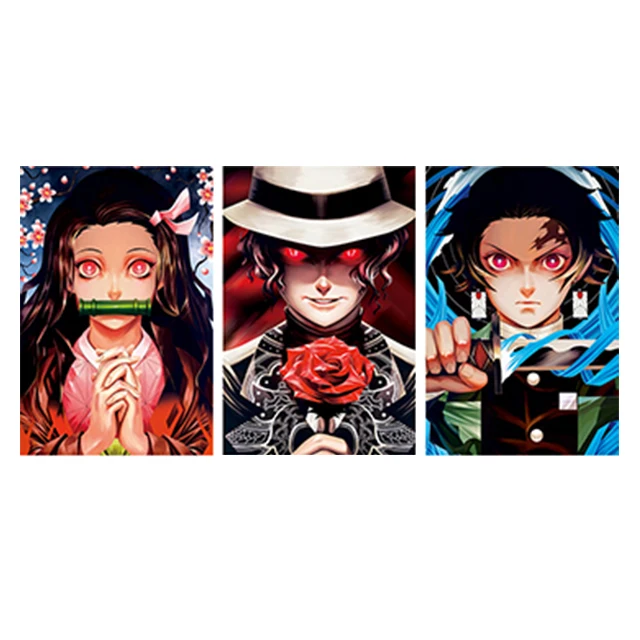 Wholesale Custom Plastic 3d Flip Lenticular Print Dragon Ball Messi Pocket Monster One Piece 3d Anime Poster 3d Poster Pictures