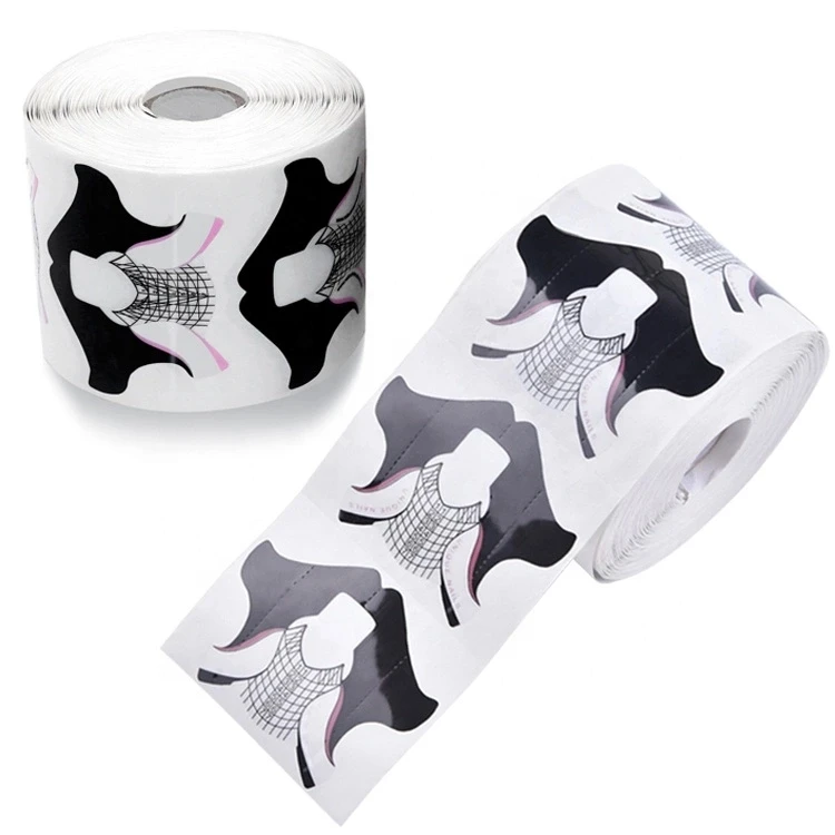 Strong Glue Extra Long Extension Acrylic Nail Forms 300pcs Paper Nail Form with 200g paper