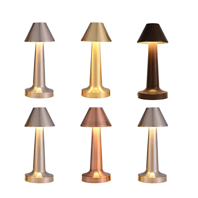 Retro Bar Table Lamp Touch Sensor Led Table Lamp Rechargeable Wireless Night Lights For Restaurant Coffee Bedroom Decor Light