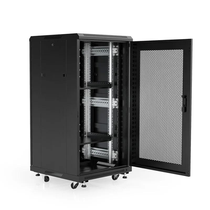 Factory supply glass door 19inch 22u network cabinet