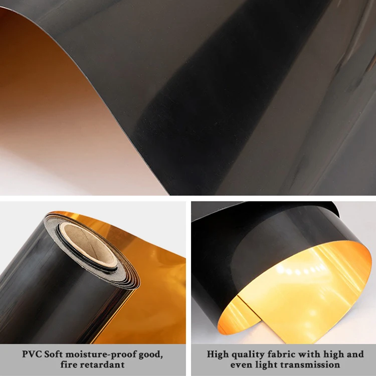 Lampshade Rigid White Gold Pvc Roll for Silk Screen Printing Waterproof Parchment Film Lampshade Material