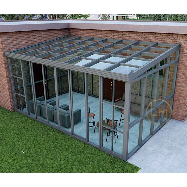 Winter garden balcony aluminum 4 season luxury veranda glass conservatory sun room house sunroom