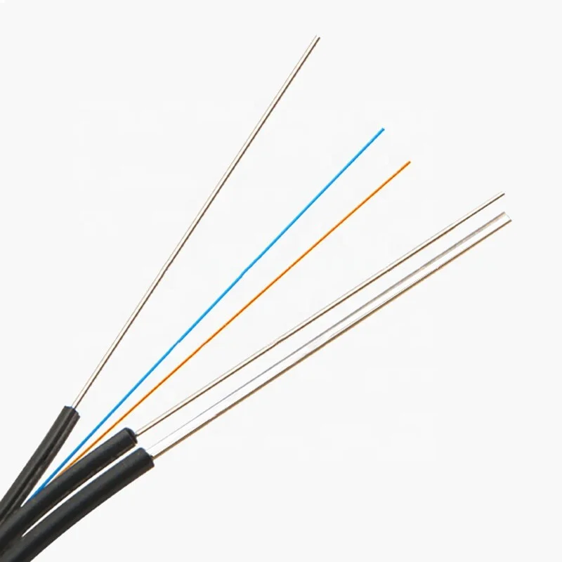 Factory FTTH drop wire flat drop ftth optical fiber cable sx 4 cores single mode fibra gjyxfch G657A fiber optic cable