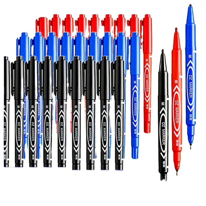 stationary and school supplies Art special color marker set wholesale double-ended marker pen permanent marker black