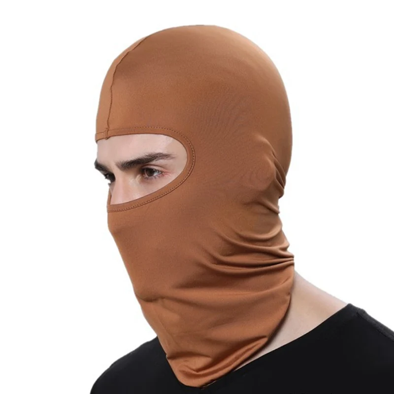 Лыжная маска зимняя Солнцезащитная Балаклава черный тактический капюшон шлем