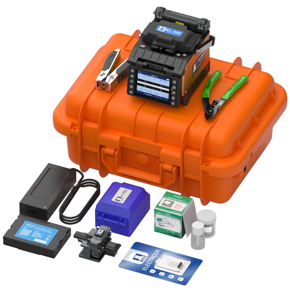 Производитель JiLong для цены по прейскуранту завода-изготовителя Ftth волоконно-оптического кабеля инструмент Устройства KL-520 сплавлением оптических волокон splicer сплавливания узлов стыковочной машины