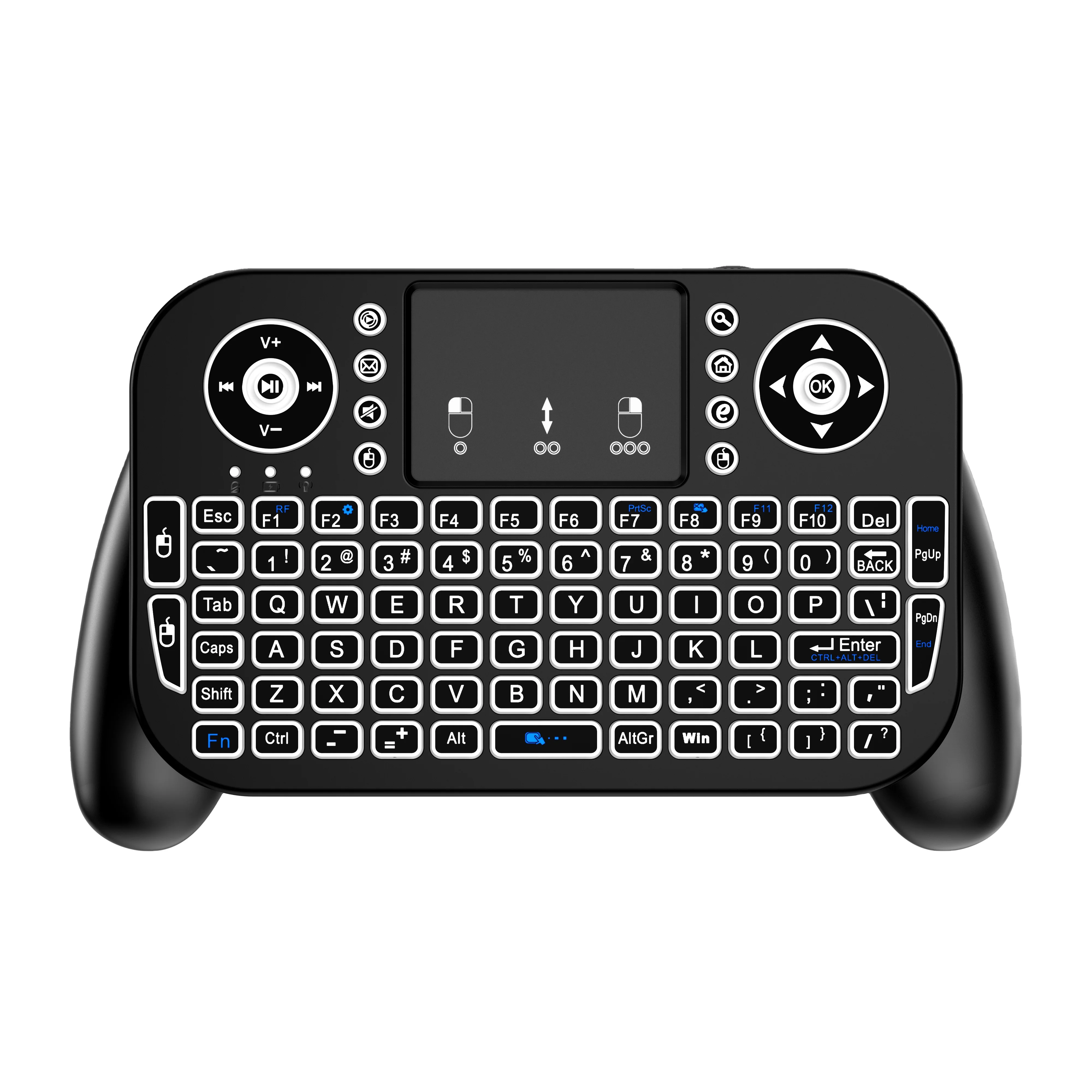 MRSVI Factory Customization 2.4G With BT5.0 V8 7 RGB Backlight Tablet Mini Wireless Keyboard for Android Apple ipad keyboard