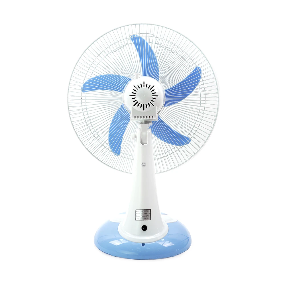 16 inch 12 Volt desk fan   energy saving emergency solar fans dc table fan with timer and solar panel