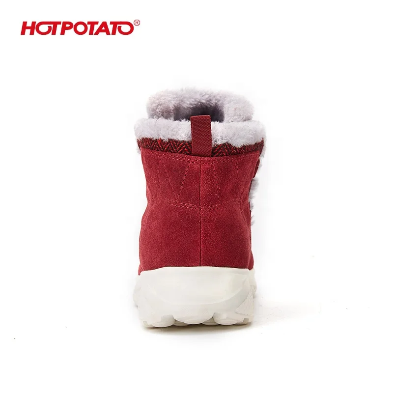 trendy suede winter boots lightweight IP sole fur snow boots for women
