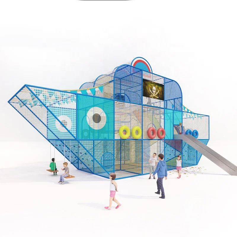 New design rope playground and indoor playground for child trampoline park