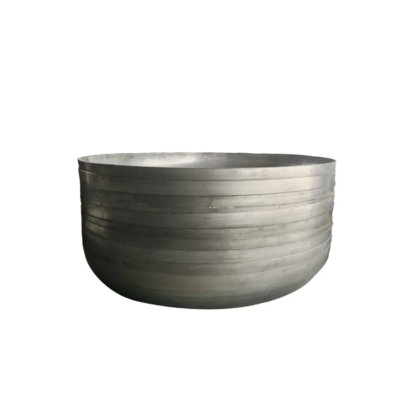 Stainless steel pipe fittings hemisphere mirror polished metal head for pressure vessel connection