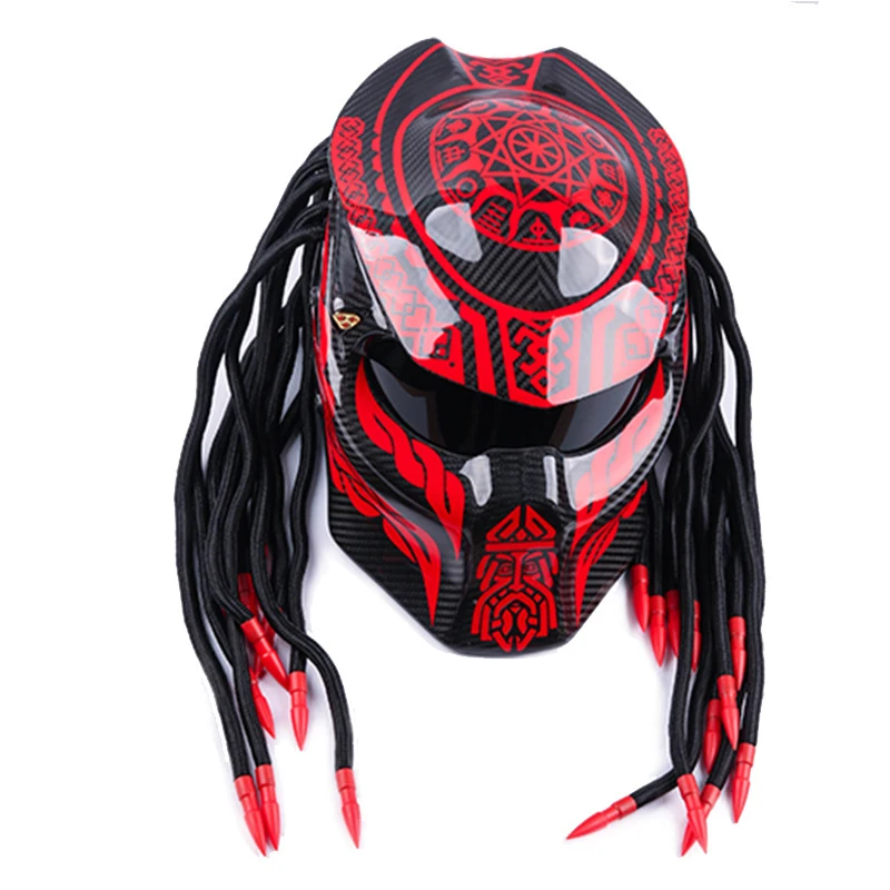 New arrival Breathable Predator carbon fiber face shield DIY cosplay High intensity Full face mask helmet