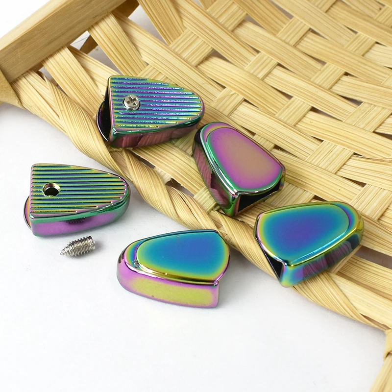 Meetee BD514 9mm DIY Other Handbag accessories Sewing Decoration Rainbow Metal Zipper Tail Clips Zippers Pull End