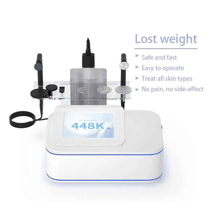 Tecar 448K Therapy RF Physical Therapy RF Deep Heating Body Care Monopolar CET RET Slimming Weight Loss Diathermy Machine