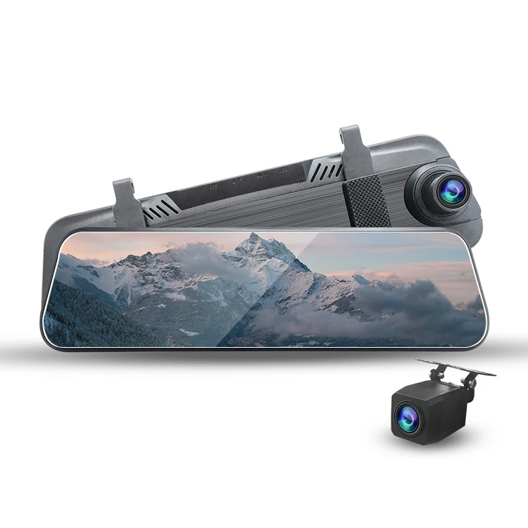 Mirror dual lens car camera recorder 2K+1080p 10inch screen sony sensor dvr