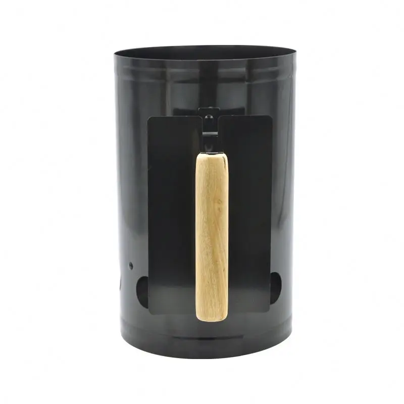 MEIJI Bamboo Handle Barbecue Carbon Charcoal Starter Barrels Carbon Stove Ignition BBQ Chimney Starter