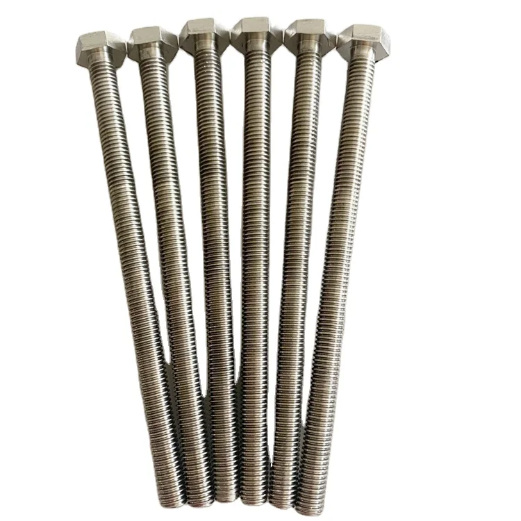 DIN933 Gr2 hex bolt Baoji titanium fasteners gr2 gr5 with factory price for sale