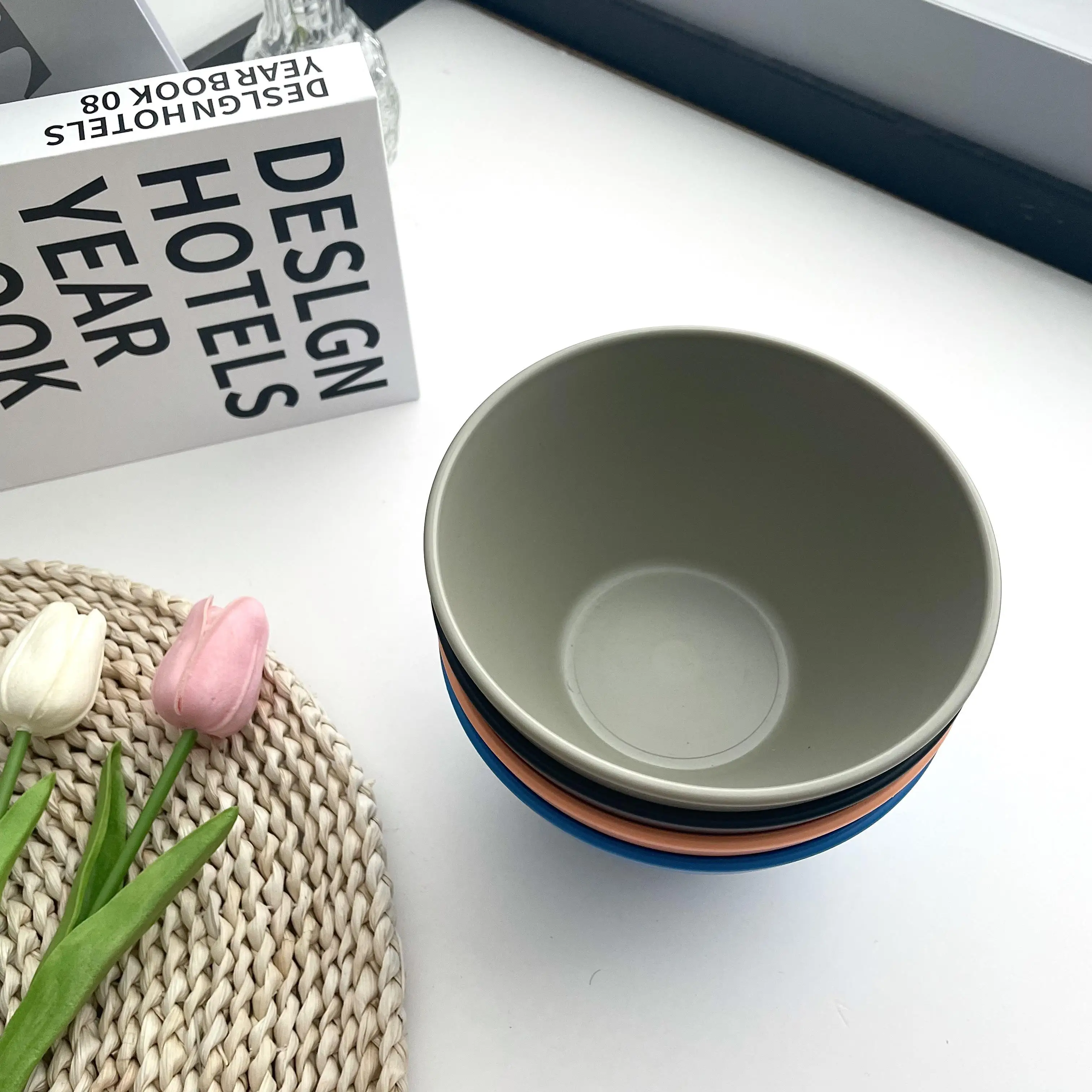 Healthy Tableware Plastic Bowls Large Rpet Bowl Fruit Salad Plastic Dinner Bowl For Kitchen