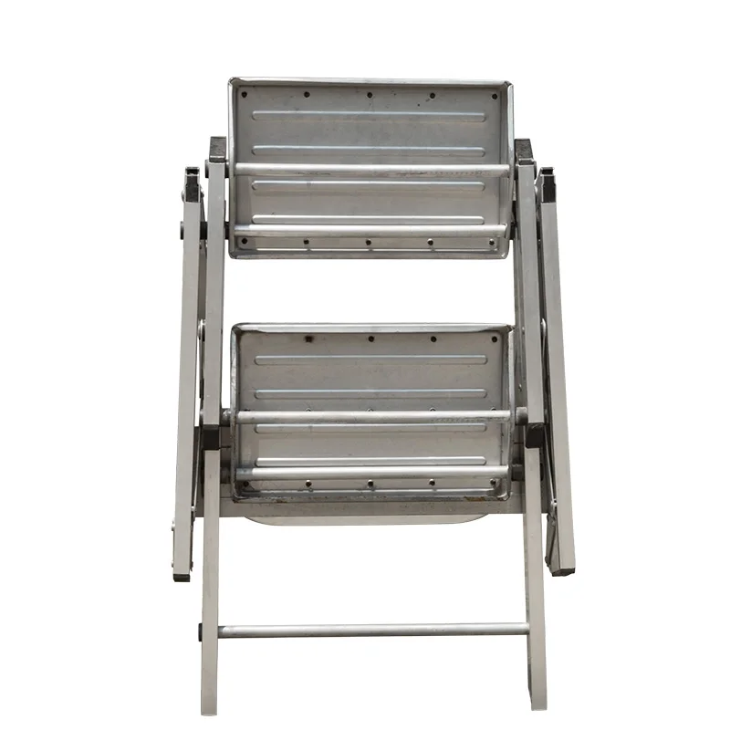 2 step folding step stool aluminum home kitchen ladder with handrails for easy home use