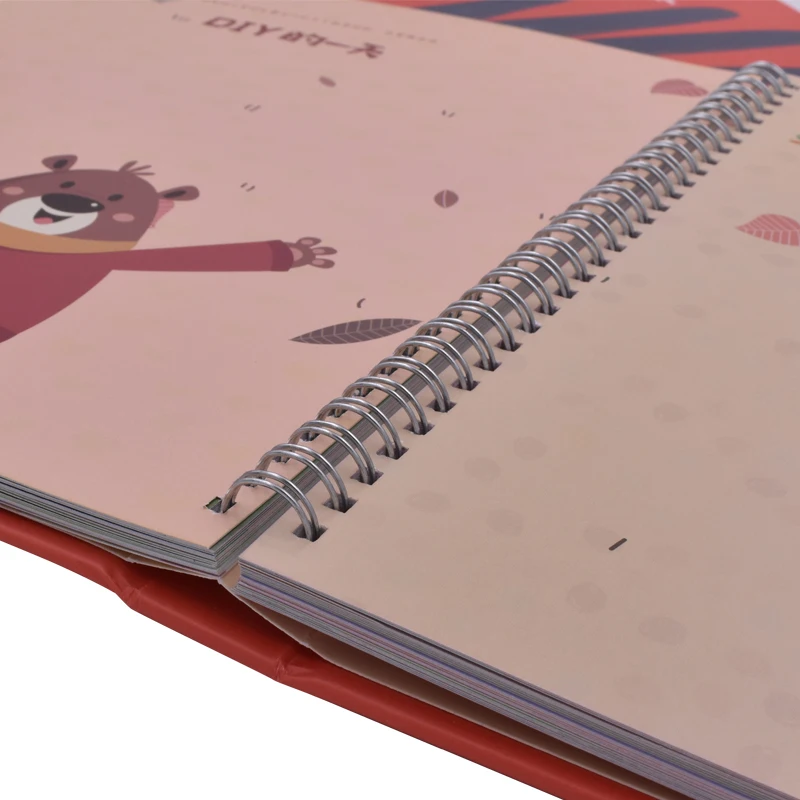 Customized Notebook Diary Wire Binding Hot Stamping Foil Journal Agenda Hardcover Spiral Notebook