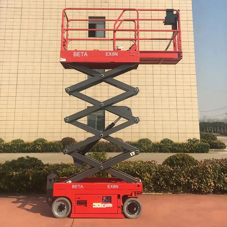 EX8N Mini 7.8m 230kg Electric Lifting Self-Propelled Scissor Lift Table Platform