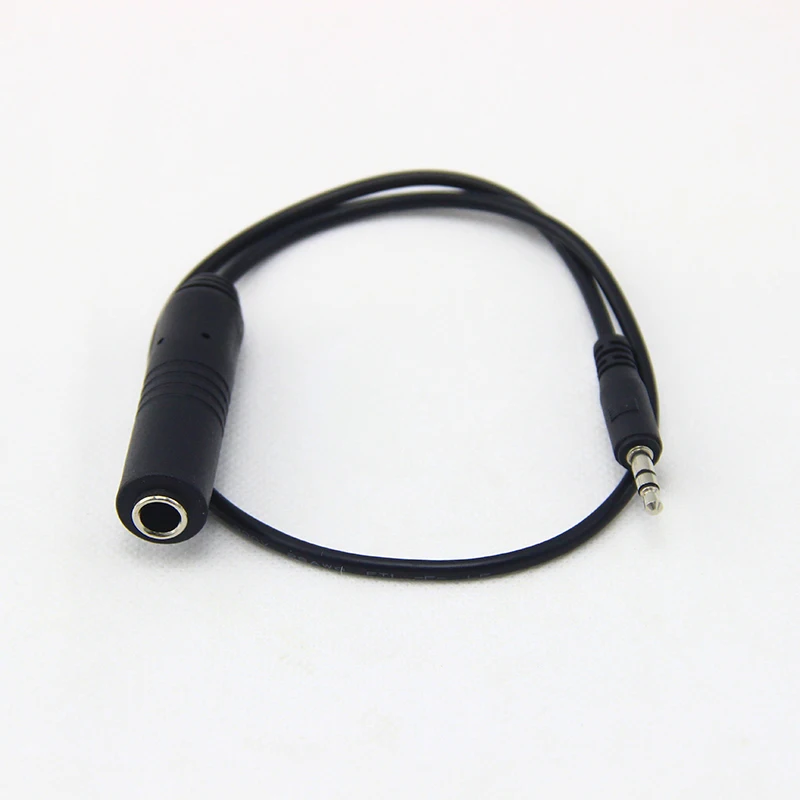 6.35 female to 3.5 male TRS plug jack  custom length TS to TRS 6.35mm female to 3.5mm male extension stereo audio cable