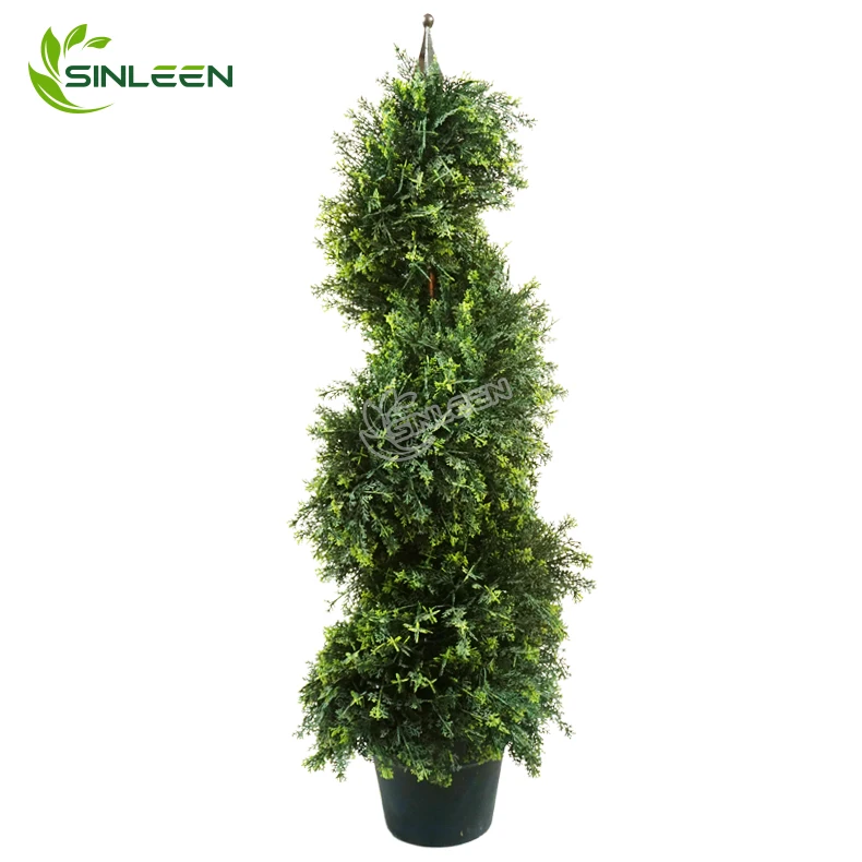 Hot seller Grass Plant Artificial Cypress Boxwood Spiral Topiary Tree