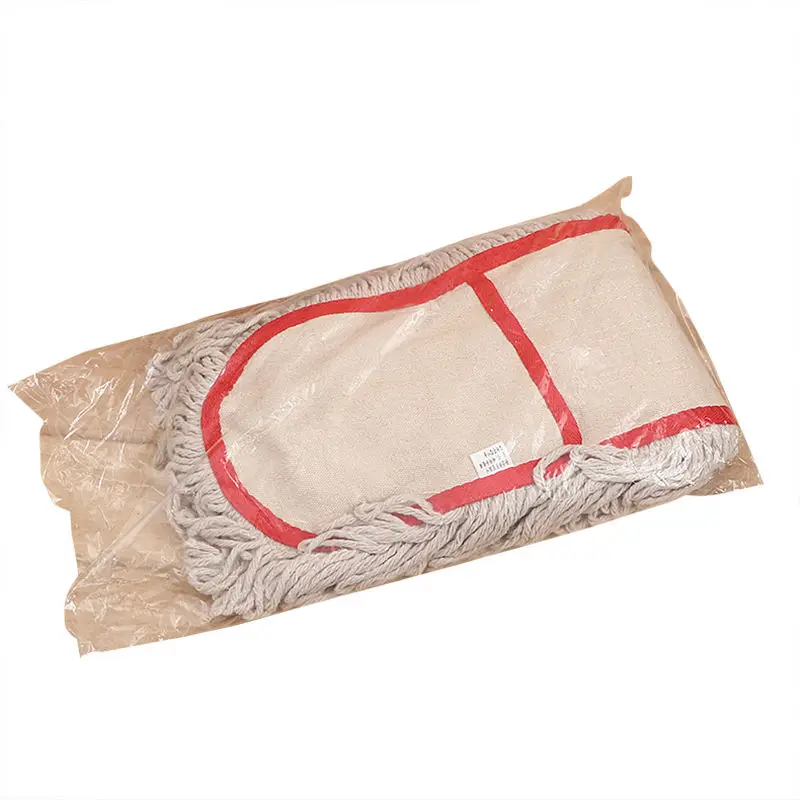 Factory wholesale Korean white flat dust mop, shopping mall lobby floor dust cleaning cotton flat mop head can be replaced