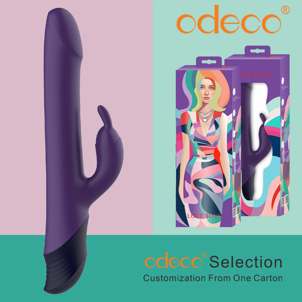Odeco Sex Toys Adults Wholesale 3-in-1 Woman Vibrator G Spot Stimulator Adult Thrusting Rabbit Vibrators toys for Women