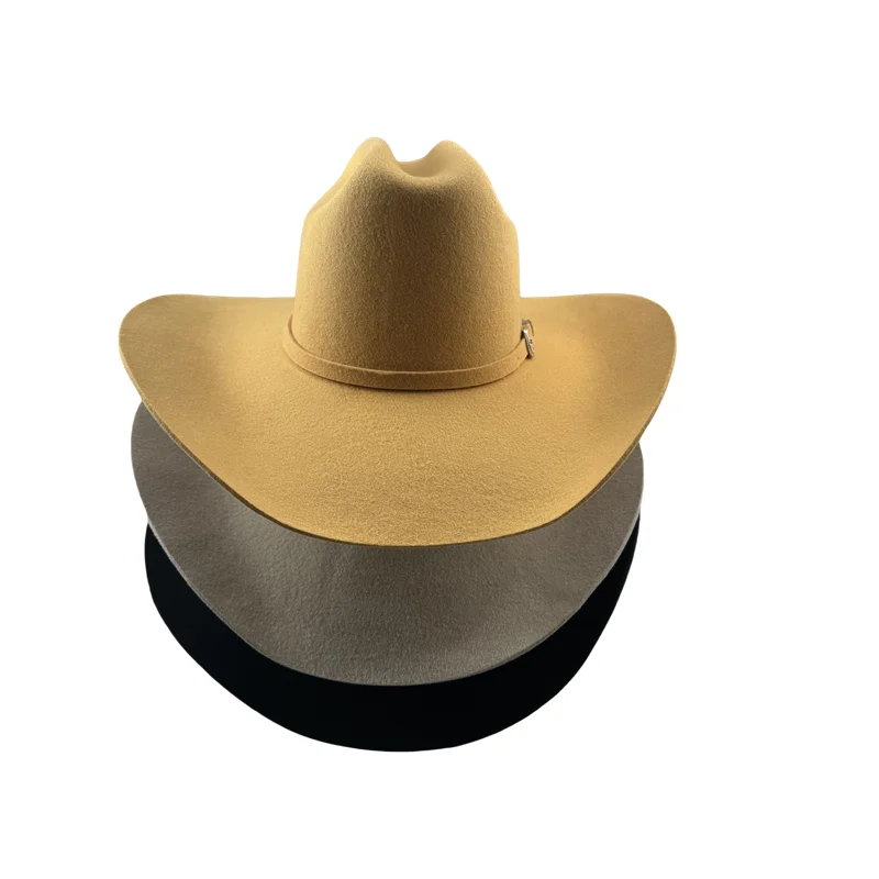 Ковбойские шляпы sombrero de vaquero из 100% шерстяного фетра stetson для Западной ковбойской шляпы с различным поясом