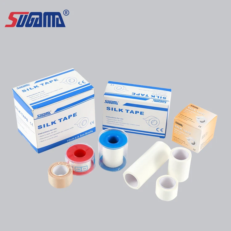 Medical adhesive white silk tape for hospital use